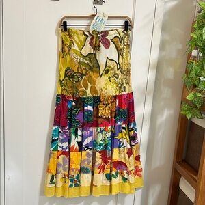 Jams World Vintage Vibrant Print Midi Skirt Medium Made in Hawaii